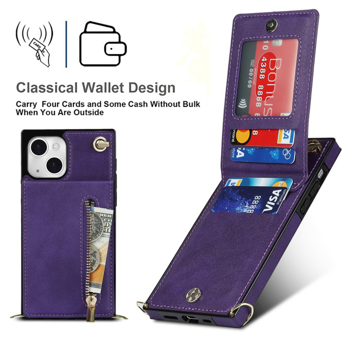 Housse iPhone 13 mini Portefeuille Fermeture Éclair Modèle 3