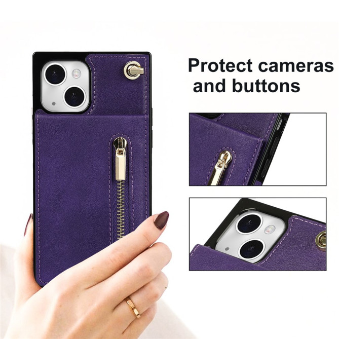 Housse iPhone 13 mini Portefeuille Fermeture Éclair Modèle 3