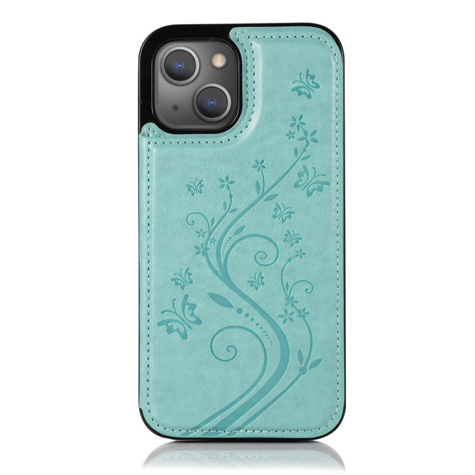 Housse iPhone 13 mini Fleurs Portefeuille Support Modèle 2