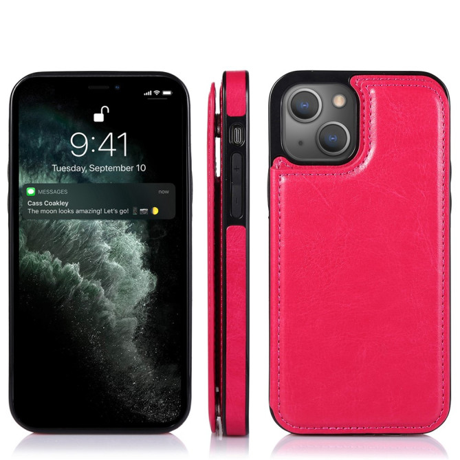 Housse iPhone 13 mini Portefeuille Support Crazy Horse Modèle 2