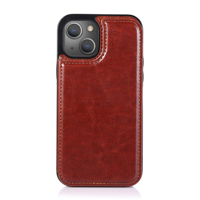 Housse iPhone 13 mini Portefeuille Support Crazy Horse Modèle 2