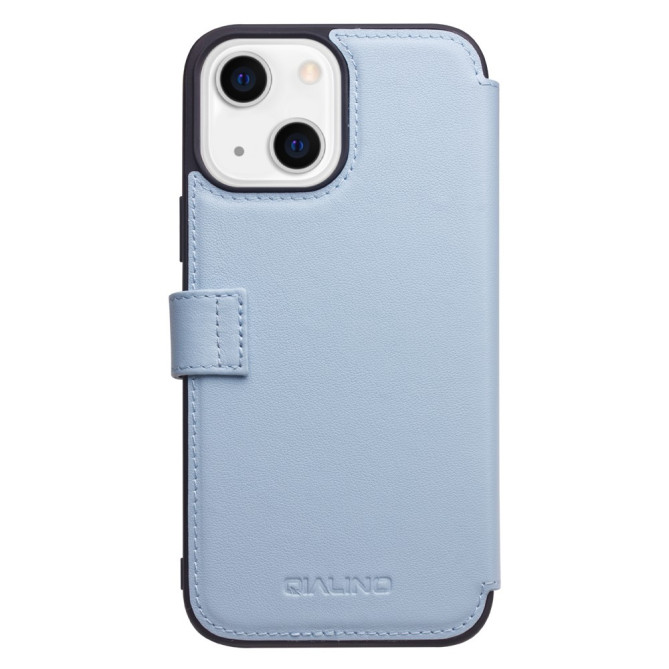 Housse iPhone 13 mini QIALINO Portefeuille