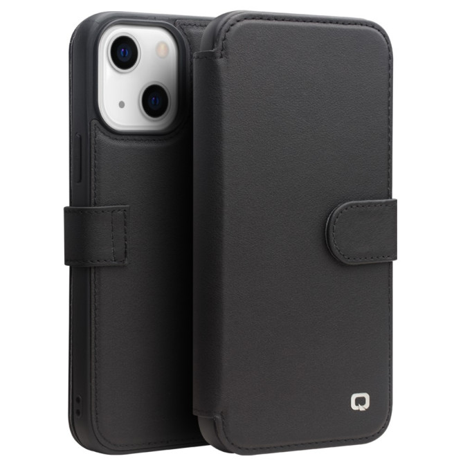 Housse iPhone 13 mini QIALINO Portefeuille