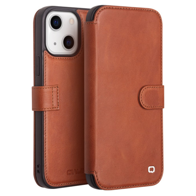 Housse iPhone 13 mini QIALINO Portefeuille