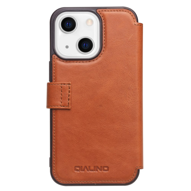 Housse iPhone 13 mini QIALINO Portefeuille