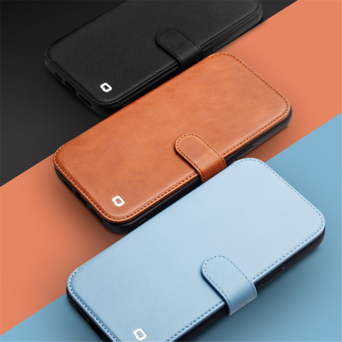 Housse iPhone 13 mini QIALINO Portefeuille