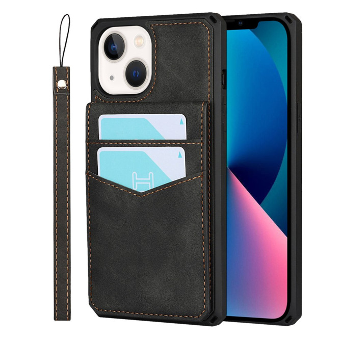 Housse iPhone 13 mini Portefeuille Support avec Dragonne Modèle 4
