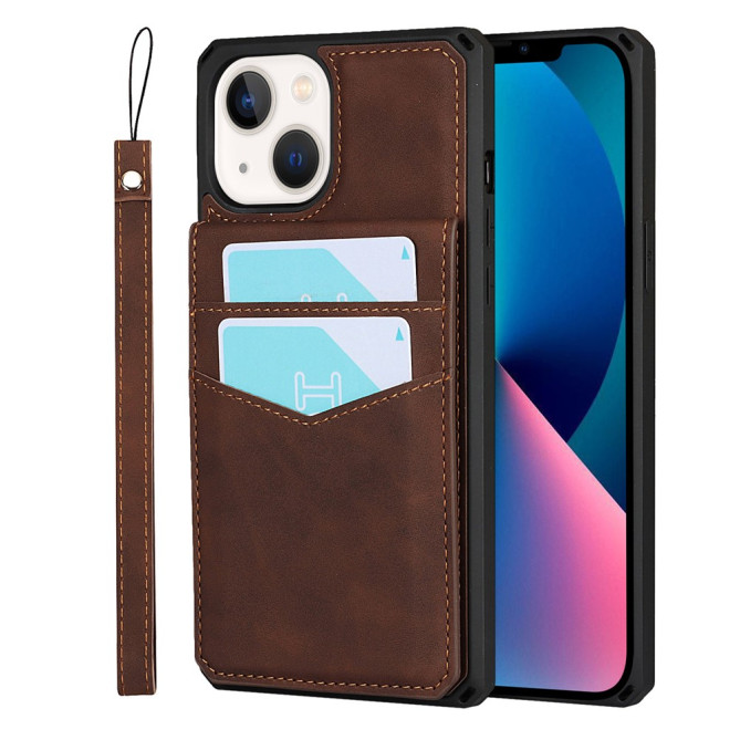Housse iPhone 13 mini Portefeuille Support avec Dragonne Modèle 4