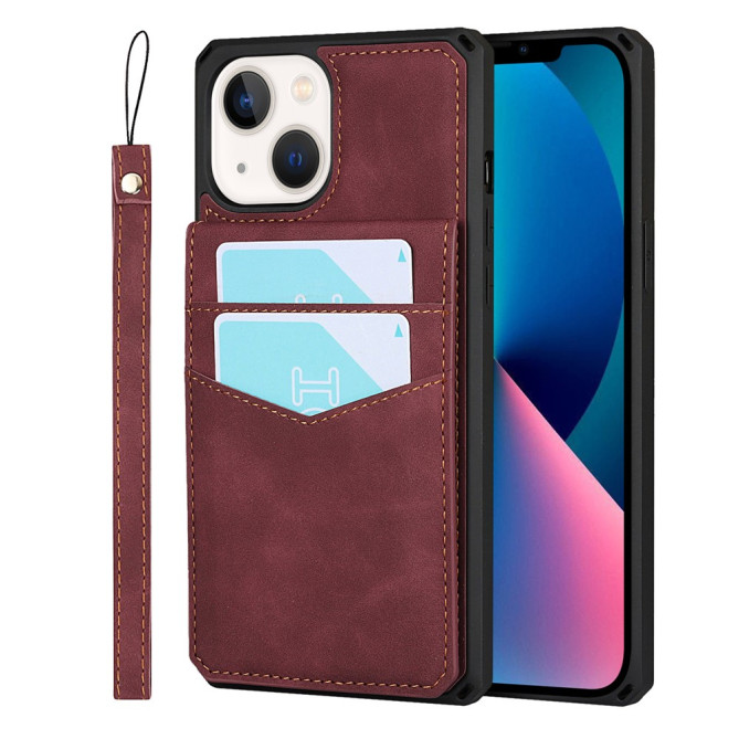 Housse iPhone 13 mini Portefeuille Support avec Dragonne Modèle 4
