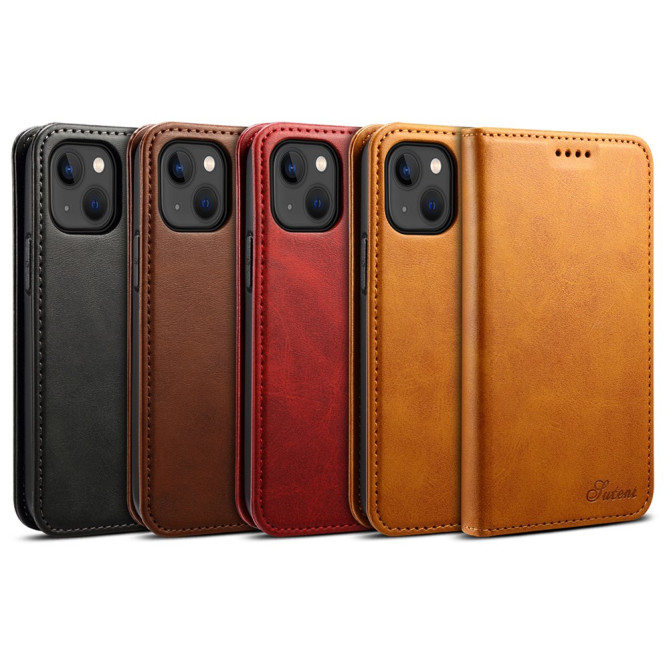 Housse iPhone 13 mini SUTENI Portefeuille Support Fermeture Automatique