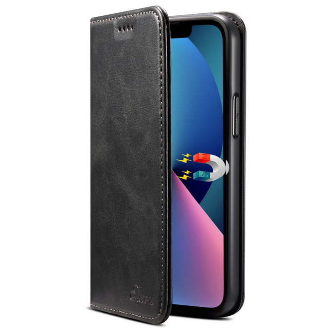 Housse iPhone 13 mini SUTENI Portefeuille Support Fermeture Automatique