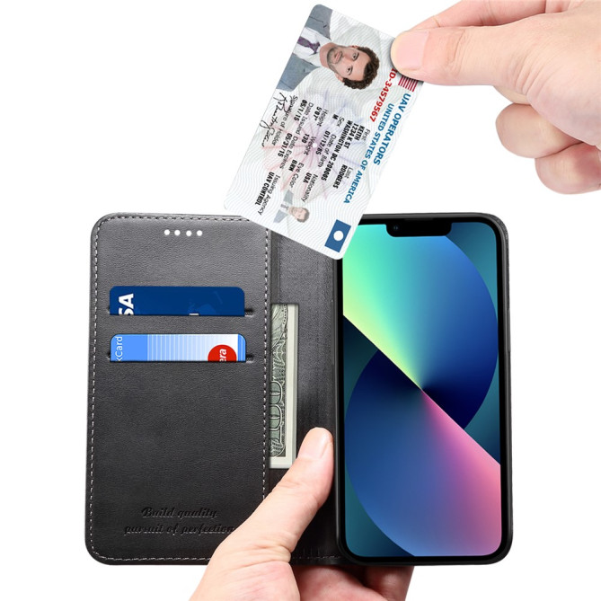 Housse iPhone 13 mini SUTENI Portefeuille Support Fermeture Automatique