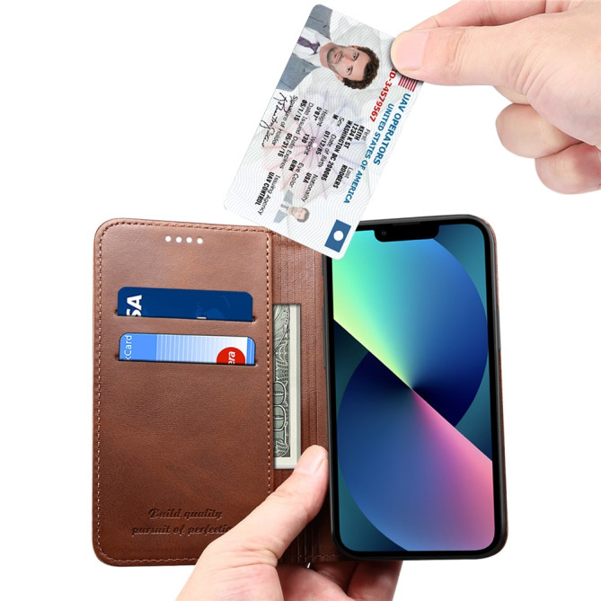 Housse iPhone 13 mini SUTENI Portefeuille Support Fermeture Automatique