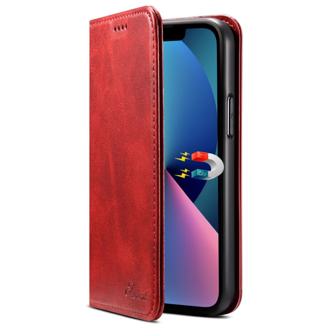 Housse iPhone 13 mini SUTENI Portefeuille Support Fermeture Automatique
