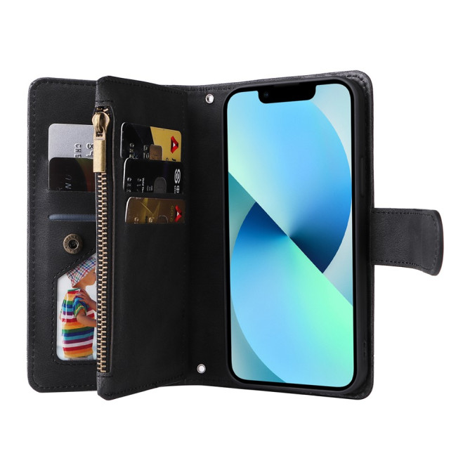 Housse iPhone 13 mini Portefeuille Fermeture Éclair Modèle 4