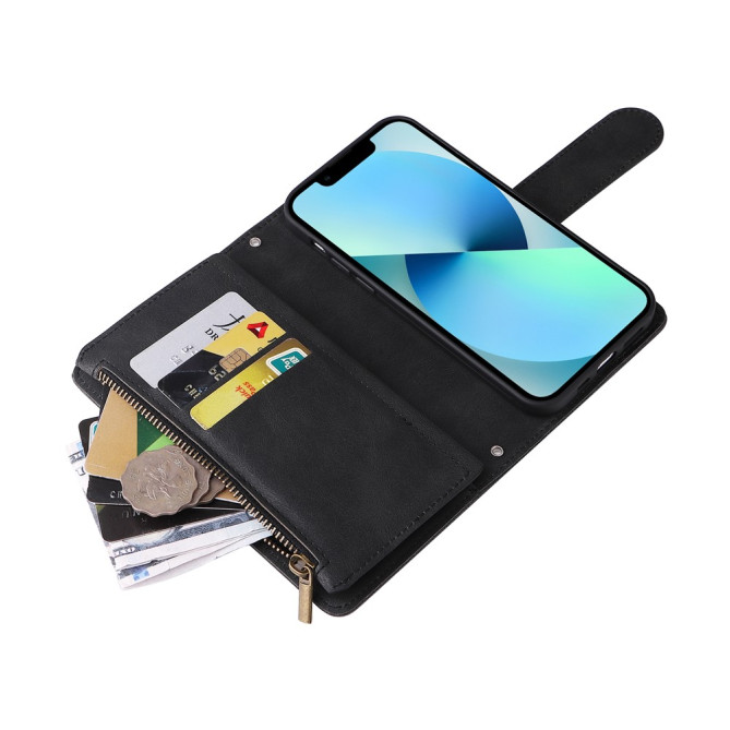 Housse iPhone 13 mini Portefeuille Fermeture Éclair Modèle 4
