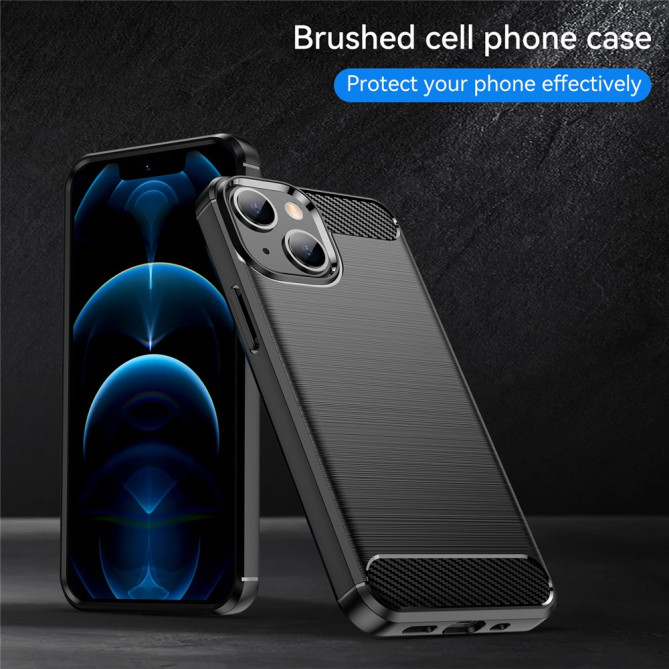 Coque iPhone 13 mini Fibre de Carbone Brossée Modèle 3