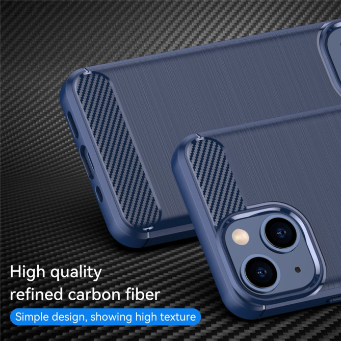 Coque iPhone 13 mini Fibre de Carbone Brossée Modèle 3