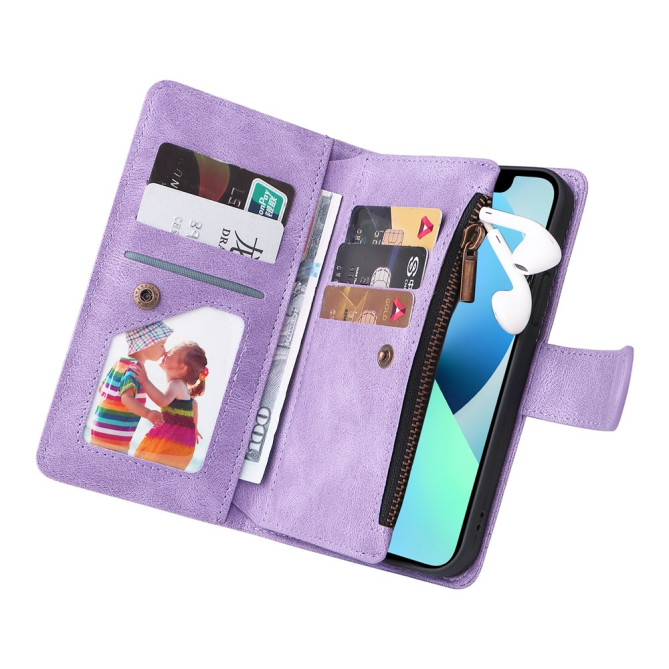 Housse iPhone 13 mini Portefeuille Fermeture Éclair Modèle 4