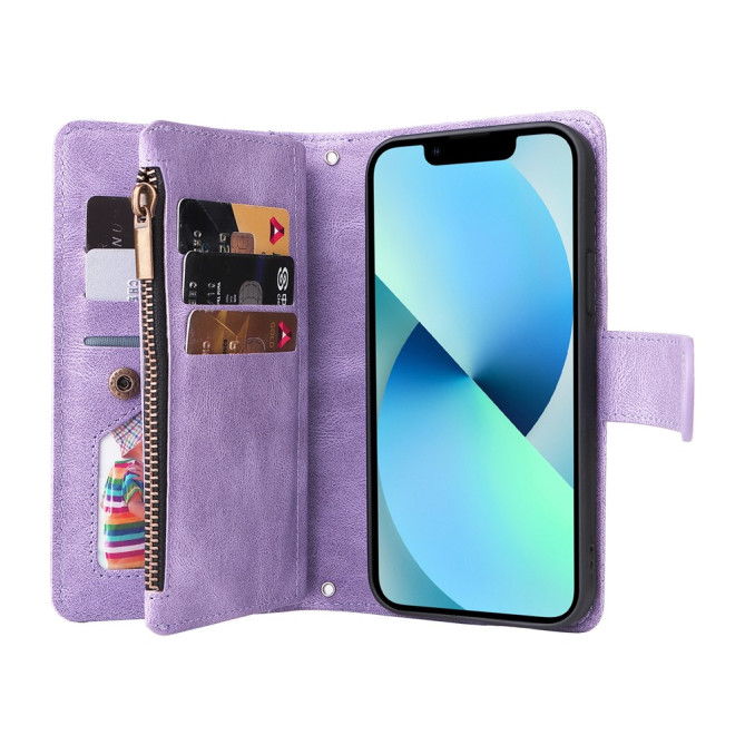Housse iPhone 13 mini Portefeuille Fermeture Éclair Modèle 4