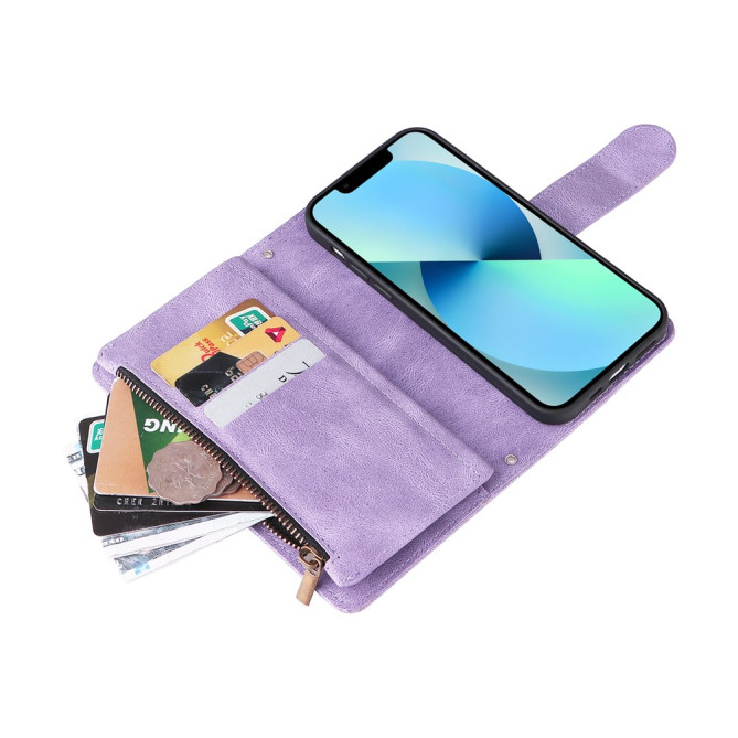 Housse iPhone 13 mini Portefeuille Fermeture Éclair Modèle 4
