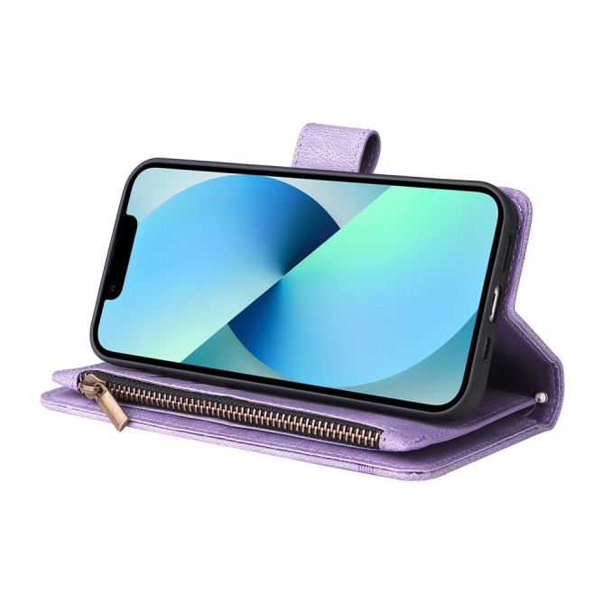 Housse iPhone 13 mini Portefeuille Fermeture Éclair Modèle 4