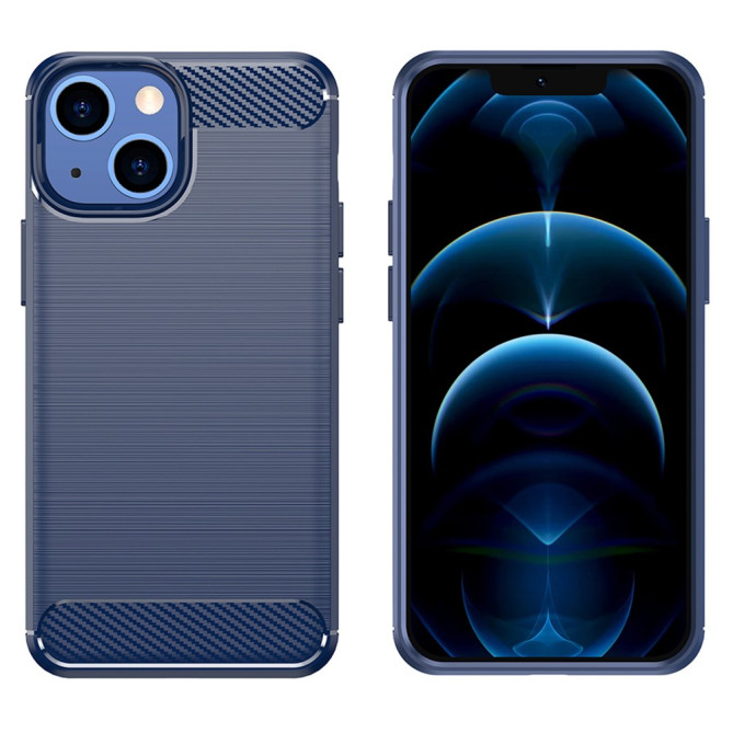 Coque iPhone 13 mini Fibre de Carbone Brossée Modèle 3