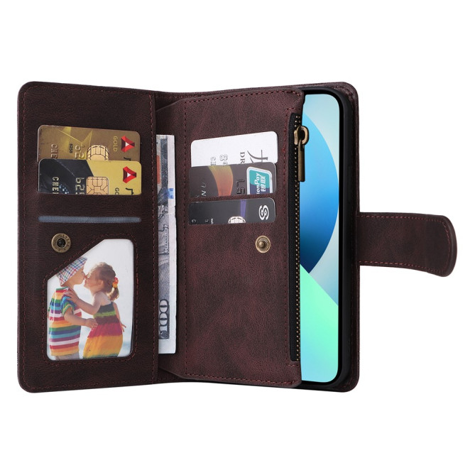 Housse iPhone 13 mini Portefeuille Fermeture Éclair Modèle 4
