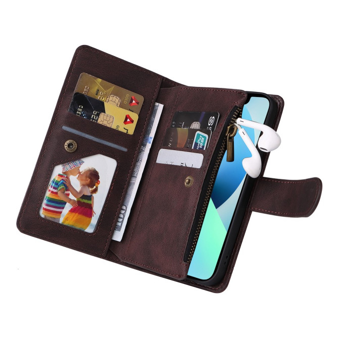 Housse iPhone 13 mini Portefeuille Fermeture Éclair Modèle 4