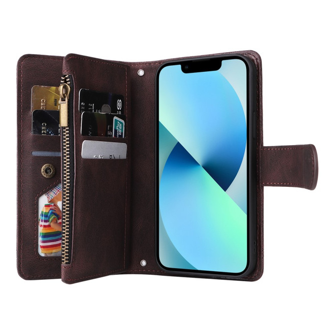 Housse iPhone 13 mini Portefeuille Fermeture Éclair Modèle 4