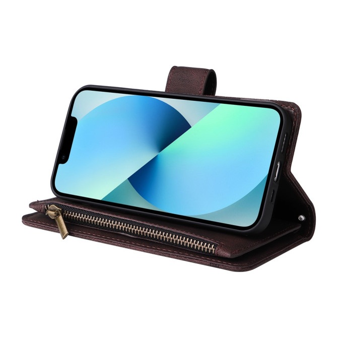 Housse iPhone 13 mini Portefeuille Fermeture Éclair Modèle 4