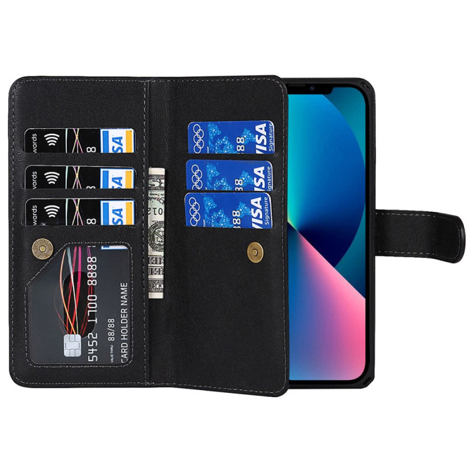 Housse iPhone 13 mini Portefeuille Support avec Dragonne Modèle 5