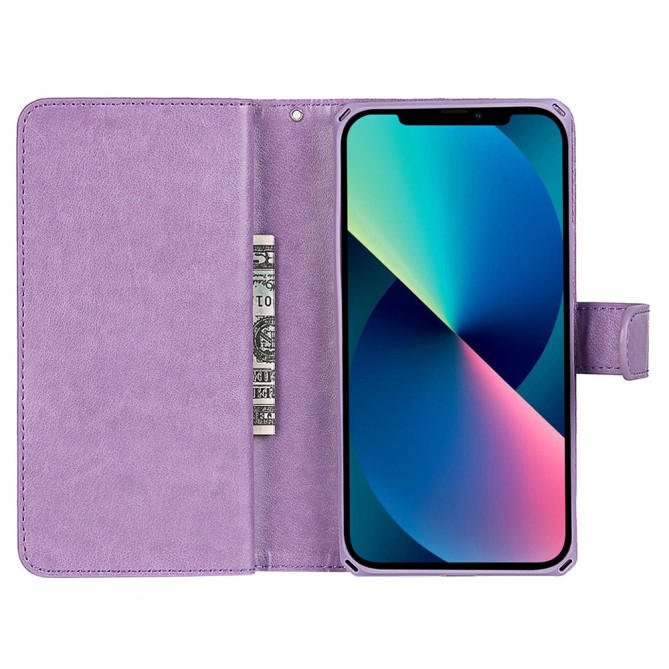 Housse iPhone 13 mini Portefeuille Support avec Dragonne Modèle 5