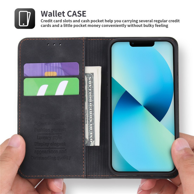 Housse iPhone 13 mini POLA Portefeuille Support Rétro