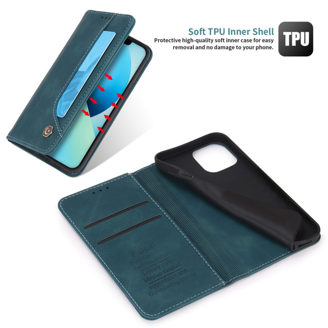 Housse iPhone 13 mini POLA Portefeuille Support Rétro