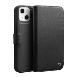 Housse iPhone 13 mini QIALINO Portefeuille Cuir Véritable