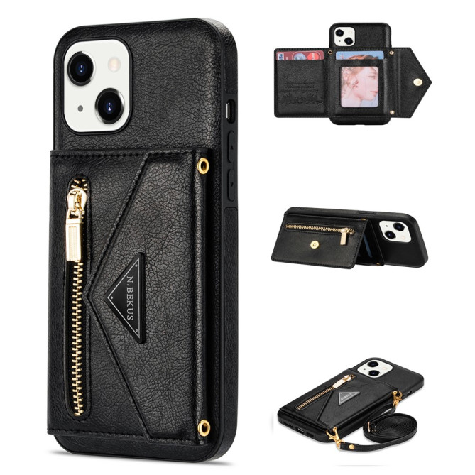 Housse iPhone 13 mini N.BEKUS Portefeuille Support