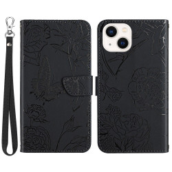 Housse iPhone 13 mini Papillon Floral Portefeuille Support Modèle 5