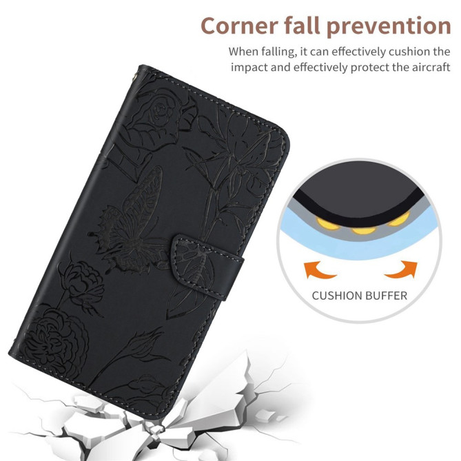 Housse iPhone 13 mini Papillon Floral Portefeuille Support Modèle 5