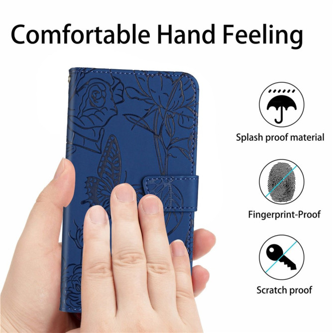 Housse iPhone 13 mini Papillon Floral Portefeuille Support Modèle 5