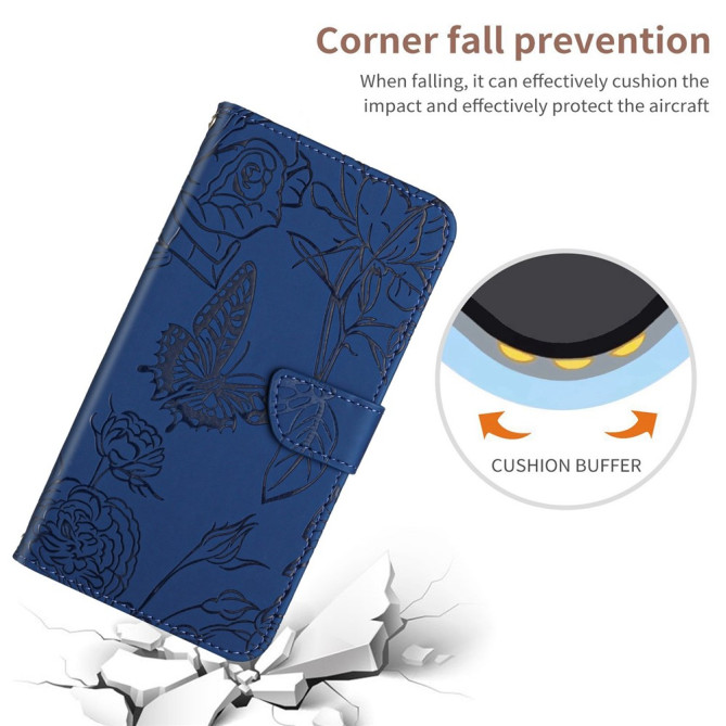 Housse iPhone 13 mini Papillon Floral Portefeuille Support Modèle 5
