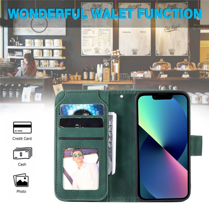 Housse iPhone 13 mini Portefeuille Support Magnétique Modèle 9