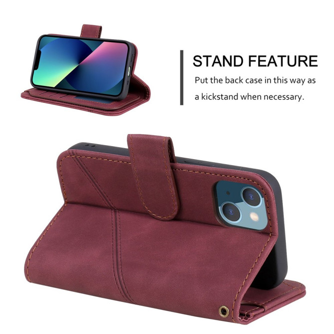 Housse iPhone 13 mini Portefeuille Support Magnétique Modèle 9