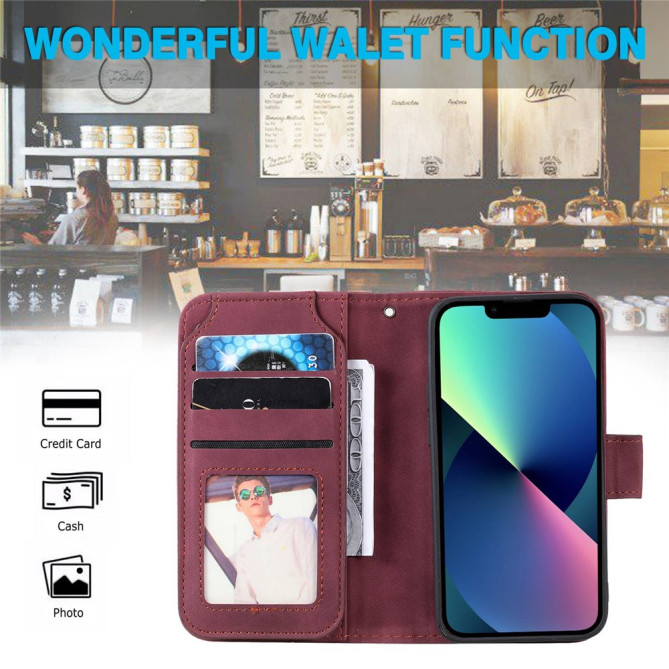 Housse iPhone 13 mini Portefeuille Support Magnétique Modèle 9