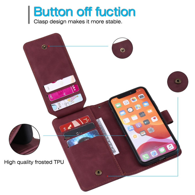 Housse iPhone 13 mini Portefeuille Support Magnétique Modèle 9
