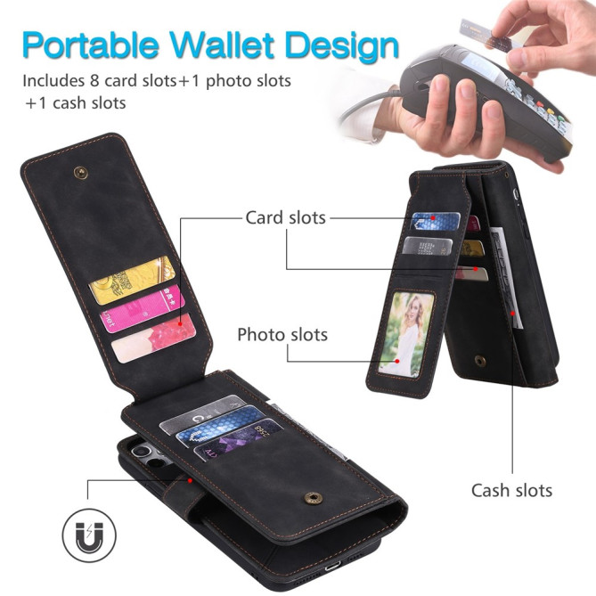 Housse iPhone 13 mini Portefeuille Support Magnétique Modèle 9