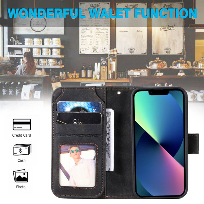 Housse iPhone 13 mini Portefeuille Support Magnétique Modèle 9
