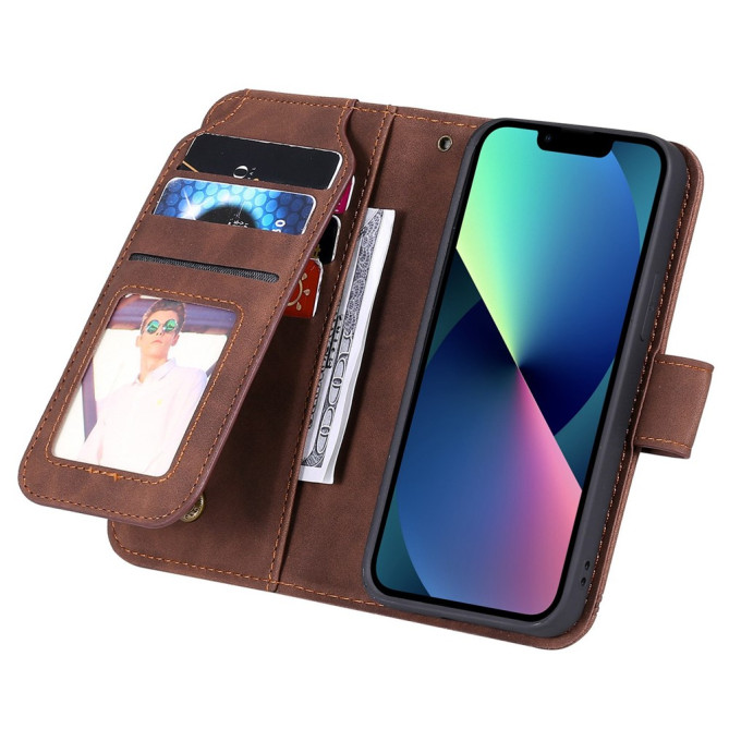 Housse iPhone 13 mini Portefeuille Support Magnétique Modèle 9