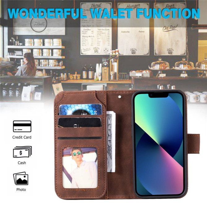 Housse iPhone 13 mini Portefeuille Support Magnétique Modèle 9
