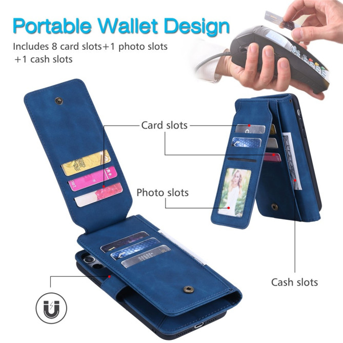 Housse iPhone 13 mini Portefeuille Support Magnétique Modèle 9